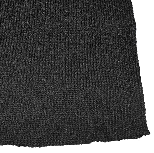 AERZETIX - C56594 - Tela/banda elástica 130x13/6.5cm - para canalé, puños, bajo de ropa, dobladillo, escote, chaqueta - color negro - 100% acrílico - decoración proyectos creativos costura