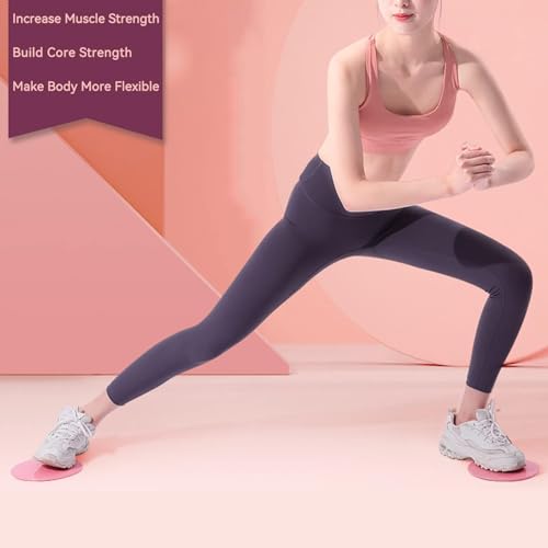 Agatige Discos deslizantes Fitness, 2PCS Core Slider Sport Equipo de Entrenamiento de Cuerpo Completo para Yoga Pilates Abdominales Ejercicios en el Hogar (Rosado)