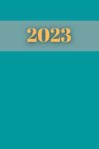 Agenda día pagina 2023: Planificador diario y mensual formato A5, 365 dias I 12 meses, español | liso y fondo azul mar (Agenda día pagina 2023 colores lisos)