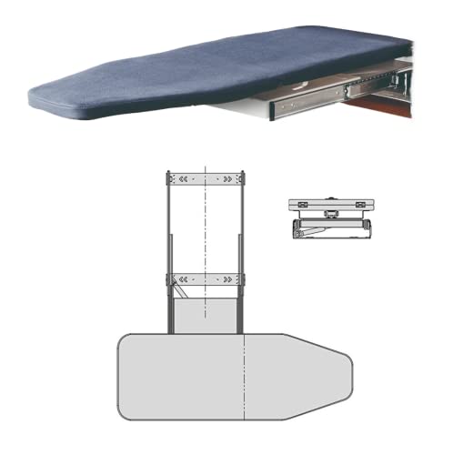Ahorra espacio – Tabla de planchar retráctil extraíble – Giratoria y plegable para muebles – Armario