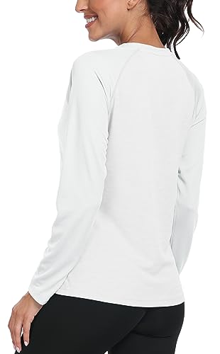 AjezMax Camiseta de Manga Larga para Mujer, Protección Solar UPF 50+ UV Camisa, Top de Gimnasia, Long-Sleeve Shirt, Secado rápido
