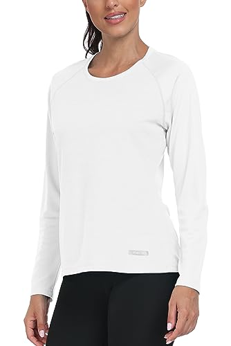 AjezMax Camiseta de Manga Larga para Mujer, Protección Solar UPF 50+ UV Camisa, Top de Gimnasia, Long-Sleeve Shirt, Secado rápido
