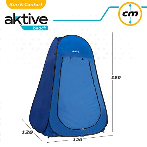 Aktive 62162 - Tienda ducha cambiador para camping sin suelo 120x120x190 cm, para 2 personas, para viaje.