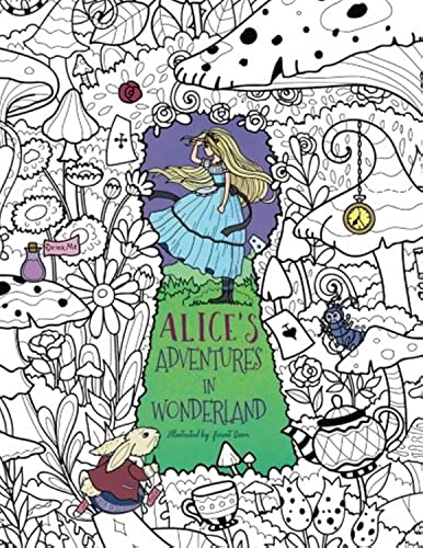 Alice's Adventures in Wonderland: A Whimsical Coloring Book for Adults and Kids (Relaxation, Mediation, Inspiration)