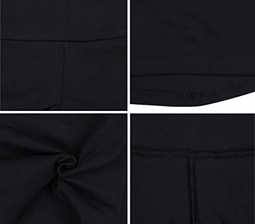 Alkato Pantalones Shorts Cortos de Cintura Alta para Mujer, Negro, 40