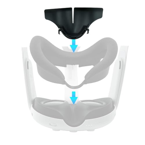 Almohadilla nasal de silicona para Meta Quest 3, para almohadillas de nariz opacas Meta Quest3, interfaz facial impermeable antisudor, almohadilla de nariz antifugas, máscara de silicona reemplazable