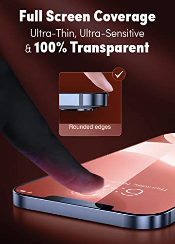 Amayo Protector de pantalla para teléfono móvil, 2 unidades de vidrio templado 9H, compatible con iPhone 13 Pro Max (6,7 pulgadas), irrompible, resistente a los arañazos + marco de montaje