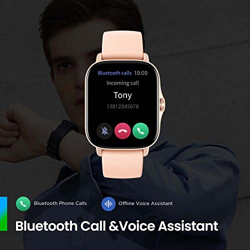 Amazfit GTS 2 - Smartwatch con Llamada Bluetooth, Rastreador Actividad, Frecuencia Cardíaca, Monitor SpO2, Almacenamiento de Música 3 GB, Alexa Incorporado 90 + Modo Deportivo [2022 New Version]