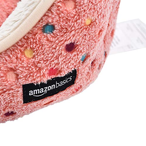 Amazon Basics Cama para mascotas, gatos, Tejido Oxford, tamaño pequeño, de color rosa con lunares