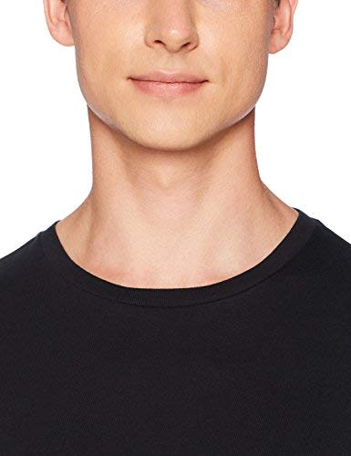 Amazon Essentials Camiseta Interior con Cuello Redondo Hombre, Pack de 6, Negro, XL
