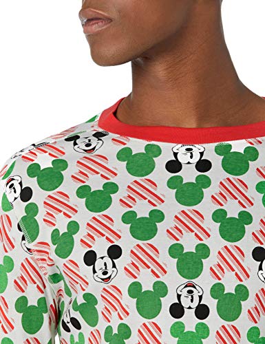 Amazon Essentials Disney Conjuntos de Pijama Ceñidos de Algodón Hombre, Mickey Holiday - Mens Snug-fit, XS