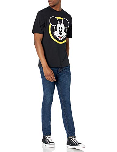 Amazon Essentials Disney | Marvel | Star Wars Camisetas de Cuello Redondo (Disponibles en Tallas Grandes y Largos Especiales) Hombre, Pack de 2, Mickey Clásico, M