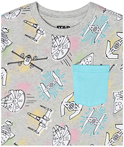 Amazon Essentials Disney | Marvel | Star Wars Camisetas de manga corta (anteriormente Spotted Zebra) Niño Pequeño, Pack de 4, Multicolor/Star Wars, 4 años