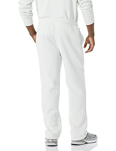 Amazon Essentials Pantalón de chándal de Forro Polar (Disponible en Tallas Grandes y Largos Especiales) Hombre, Blanco, L