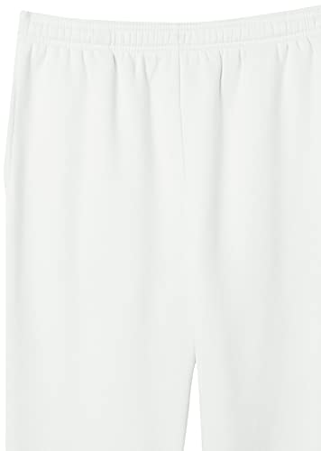 Amazon Essentials Pantalón de chándal de Forro Polar (Disponible en Tallas Grandes y Largos Especiales) Hombre, Blanco, L