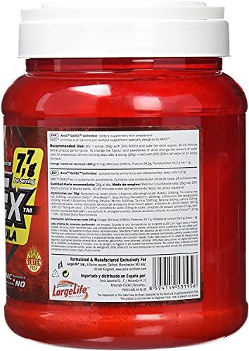AMIX - Aminoácido en Polvo CellEx Unlimited - Pre Entrenamiento para Aumentar el Rendimiento y la Intensidad - Complemento Alimenticio - Sabor Neutro - 520 g