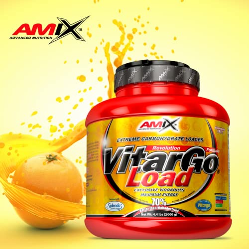 AMIX - Carbohidrato Rápido - Vitargo Load - Carbohidrato para Aumentar la Masa Muscular - Complemento Deportivo Para Atletas de Élite - Sabor Naranja - 2 KG