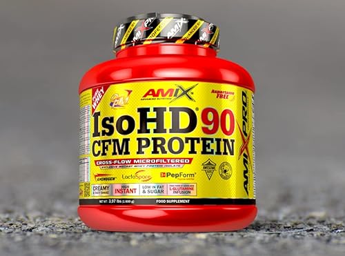 AMIX - Proteína Aislada de Suero en Polvo - Iso HD 90 en Formato de 1,8 kg - Ayuda a Aumentar la Masa Muscular - Mejora el Rendimiento Muscular - Sabor a Doble Chocolate Blanco