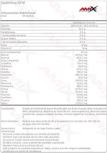 Amix Proteina Iso Prime CFM 2kg (Vainilla) + Glutamina BCAA 300 gr + Batidor