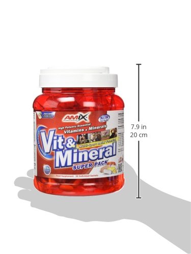 Amix - Vitamins + Minerals Superpack - Complemento Vitamínico - Con Vitaminas y Minerales - Para el Funcionamiento Óptimo del Cuerpo - Nutrición Deportiva - Contiene 30 bolsas