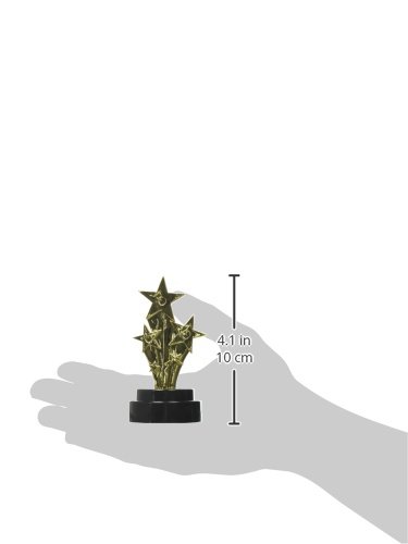 Amscan Hollywood Award Trophies, 6 Unidades, Dorado, 4" - Pack of 6