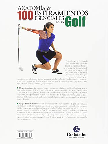 Anatomía & 100 estiramientos esenciales para golf (Deportes)
