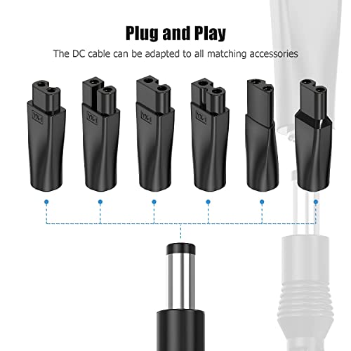 Ancable Cargador de 5 V para Philips, 7 enchufes multifunción, adaptador USB para todo tipo de cortadoras de pelo eléctricas, aparatos de cuidado, purificadores de aire y otros cables de carga