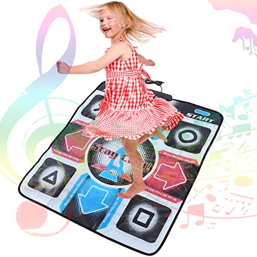 Annadue Dance Pad Antideslizante + CD, Paso de Baile Duradero y Resistente al Desgaste, tapete de Baile, Manta de Baile con USB para PC, Plug and Play, fácil de Usar.