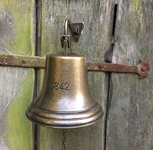 Antikas - campana de barco con un sonido muy alto - campana modelo histórico antiguo latón - campana puerta de latón