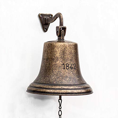 Antikas - campana de barco con un sonido muy alto - campana modelo histórico antiguo latón - campana puerta de latón