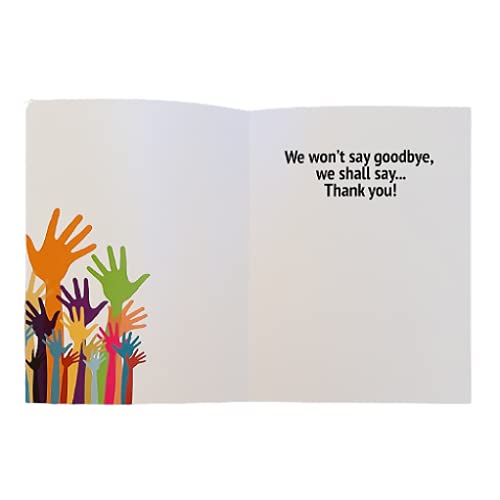 Antracita Hands Farewell Card 20x30 cm Super English Tarjeta Despedida en Ingles