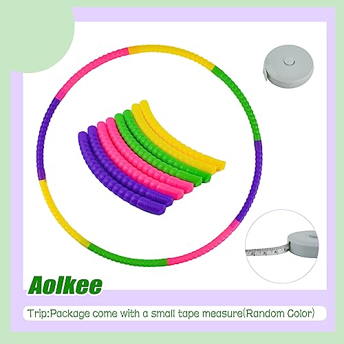 AolKee Hula Hoops para niños, Plástico extraíble Hula Hoop para diversión, Baile, Gimnasio y Actividades de Fitness