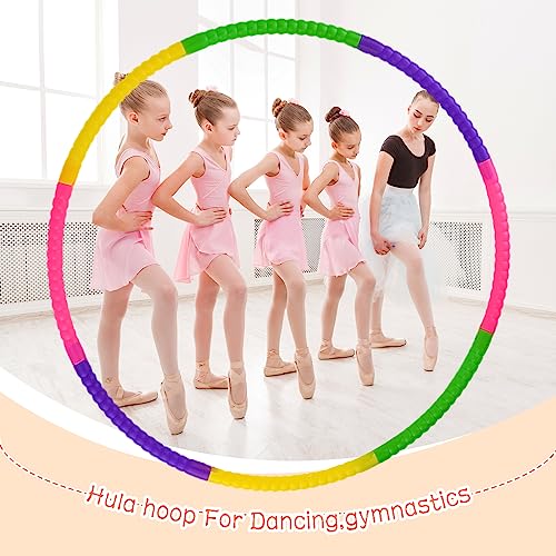 AolKee Hula Hoops para niños, Plástico extraíble Hula Hoop para diversión, Baile, Gimnasio y Actividades de Fitness