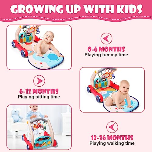 Aolso Andador Bebé 2 en 1, Correpasillos con Velocidad Regulable y Patas Plegables, Caminador Bebe Panel Extraíble para Bebé +6 Meses