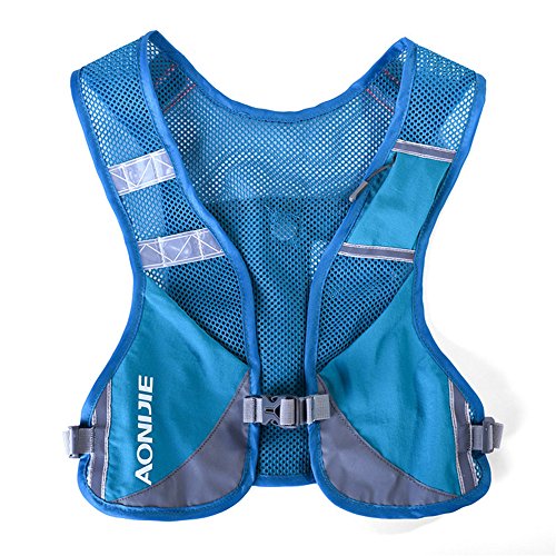 AONIJIE Unisex Running Chaleco de hidratación Ultraligero Mochilas Trail Ideal para Senderismo, maratón, Escalada y Ciclismo (Azul)
