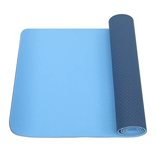 AOOF 6 mm de grosor para yoga, esterilla de fitness, azul oscuro