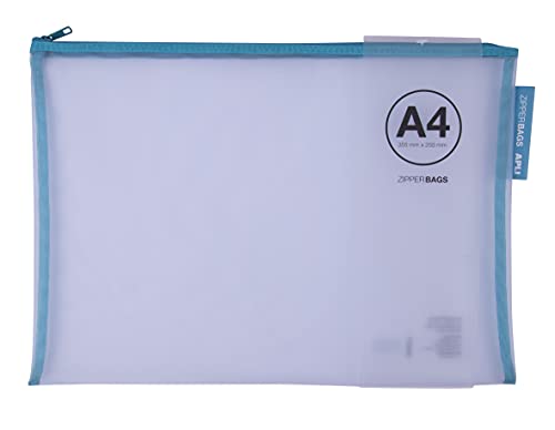 APLI 18027 - Bolsa nylon - Zipper bag - Portatodo nylon transpirable - A4-355 x 255 mm - Envío color aleatorio