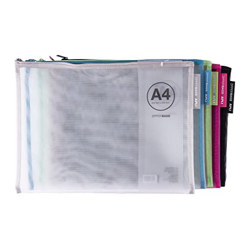 APLI 18027 - Bolsa nylon - Zipper bag - Portatodo nylon transpirable - A4-355 x 255 mm - Envío color aleatorio