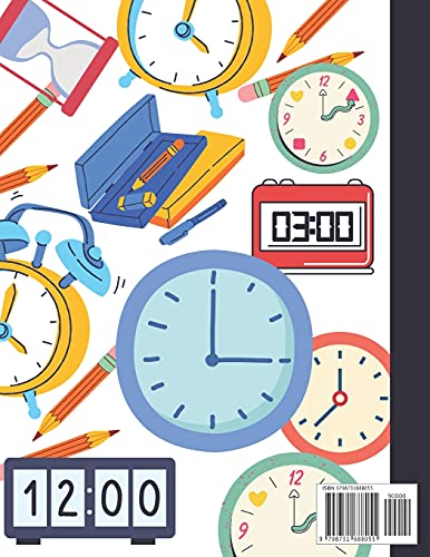 Aprender las Horas de 6 a 8 años: Libro ejercicios para aprender las horas del reloj-tamaño perfecto para que los niños tengan espacio para trabajar