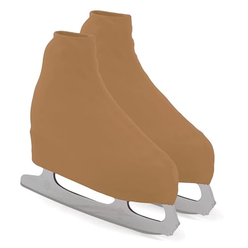 Aquilone - Calcetines unisex 100 DEN para patines de hielo, opacos, resistentes al desgarro y elásticos, 1 par, talla 28-42, beige, 34-38