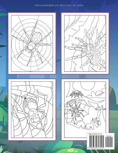 Araña Libro de Colorear para Niños: Lindos y Relajantes Diseños de Arañas para Niños y Niñas de 3 a 8 años