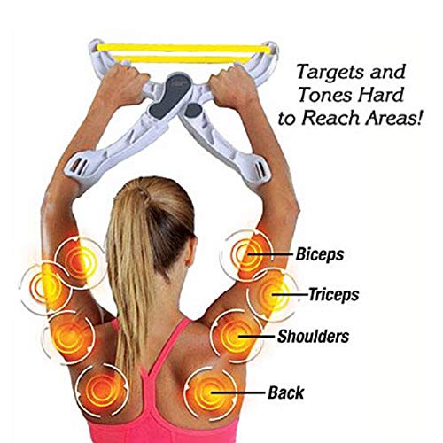 Arm Machine Workout System Ejercicio con 3 Bandas de Entrenamiento de Resistencia para Mujeres Tonos Fortalece los Brazos Tríceps Bíceps Hombros Pecho Espalda