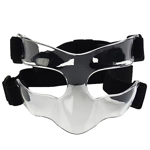 ARMYJY Máscara de baloncesto, máscara de nariz rota para deportes, protector facial ajustable, protector de impacto para mujeres y hombres, Media cara