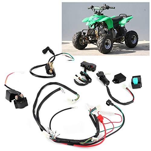 Arnés de cableado del motor, kit profesional de arnés de cableado del motor de arranque eléctrico para coche apto para 50cc 110cc 125cc PIT Quad Dirt Bike ATV