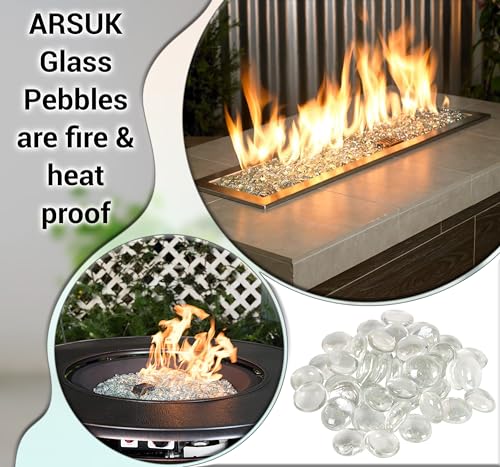 ARSUK Transparente Piedras de Cristal, Piedras de Cristal Decorativas (0.955 kg, Aprox. 170-180 Unidades)