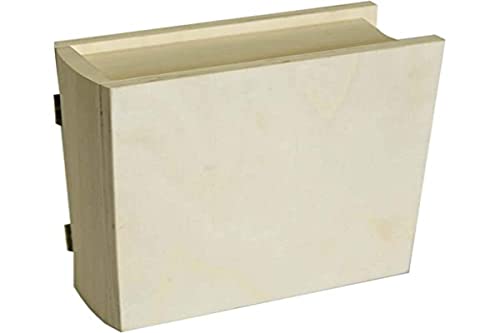 Artemio - Caja con Forma de Libro (21.7 x 5.71 x 17.78 cm Madera), Color Beige