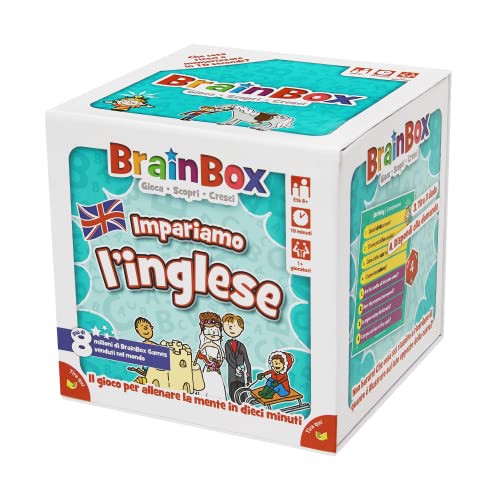 Asmodee - BrainBox Aprendemos Inglés (2022), Juego para Aprender y Entrenar la Mente, 1+ Jugadores, 8+ Años, Ed. en Italiano
