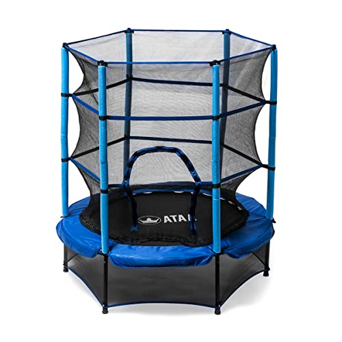 ATAA Cama elástica para niños 140 - Azul Cama elástica Infantil Exterior e Interior 140 cm Top versión
