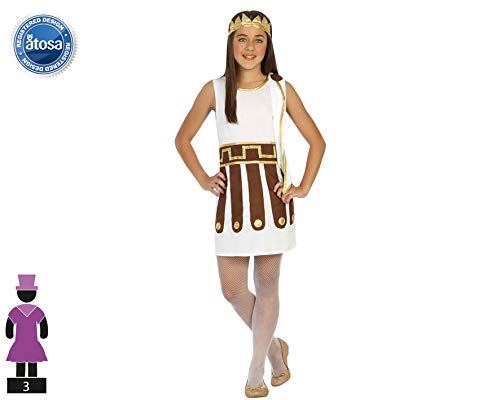Atosa disfraz romana niña infantil griego 5 a 6 años