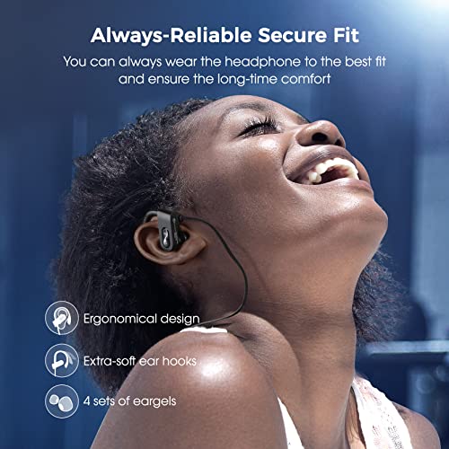 Auriculares Bluetooth, Auriculares Inalámbricos para Correr de Graves Profundos con 16 Horas de Tiempo de Reproducción, Auriculares Bluetooth Auriculares Deportivos Impermeables IPX7 con Micrófono